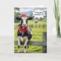 Vaca Holstein Engraçada para o 50º aniversário