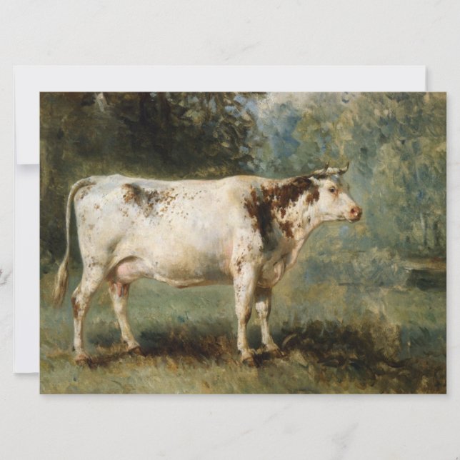 Cartão Vaca numa paisagem rural (animal Fazenda) (Frente)