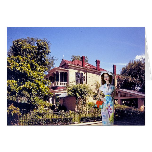 Cartão VACAÇÃO VIRTUAL DA VEDA:  San Antonio, Texas (Frente Horizontal)