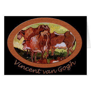Cartão Vacas após Jordaens Vincent van Gogh