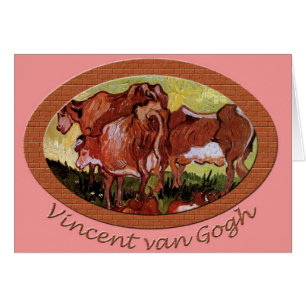 Cartão Vacas após Jordaens Vincent van Gogh