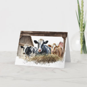 Cartão Vacas De Aniversário Com Hemorragia