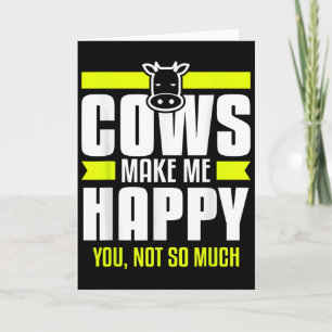Cartão Vacas Me Fazem Feliz Você Não Tanto Citação De Agr