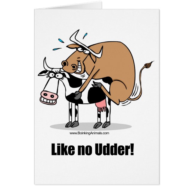 Cartão vacas que boinking (Frente)