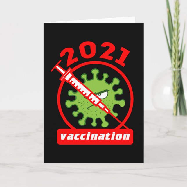 Cartão Vaccinated 2021 Pro Vaccine (Frente)