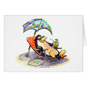 Cartão vagabundo da praia
