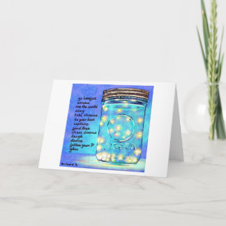 Cartão Vagalumes na placa de saudação de Vazio ©2011