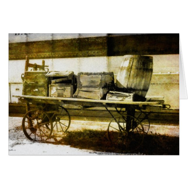 Cartão Vagão da bagagem (Frente Horizontal)