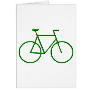 Cartão Vai a bicicleta verde