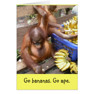 Cartão Vai Bananas. Ir para o Ape