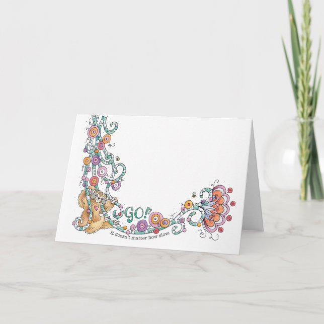 Cartão Vai! Lama com Vinhas Selvagens (Frente)