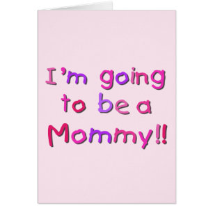 Cartão Vai ser uma Mamãe - Rosa e Roxo