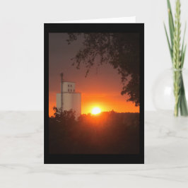 Cartão Vail, Iowa Silo Sunset Greeting Card