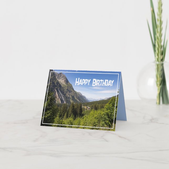 Cartão Val Ferret, Valais, Aniversário da Suiça (Frente)