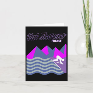 Cartão Val Thorens Alpes Franceses França Ski Resort Snow