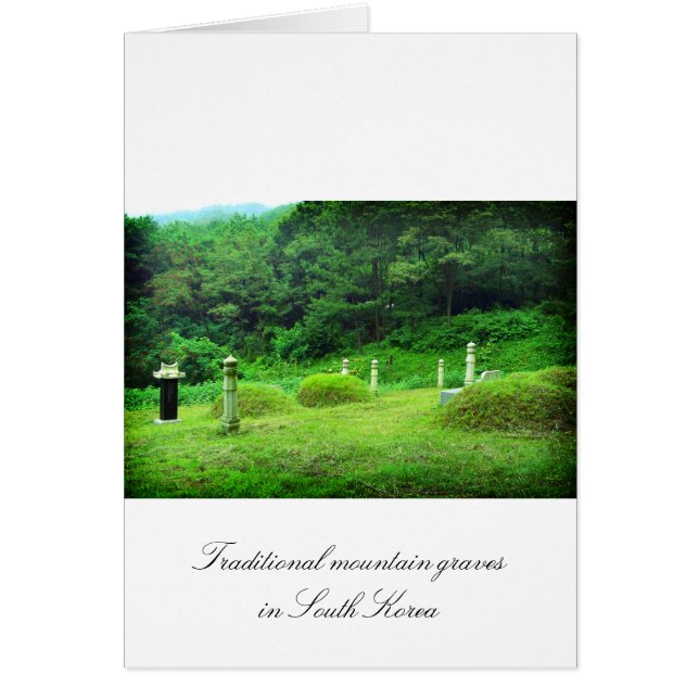 Cartão Valas de montanha tradicionais da Coreia do Sul (Frente)