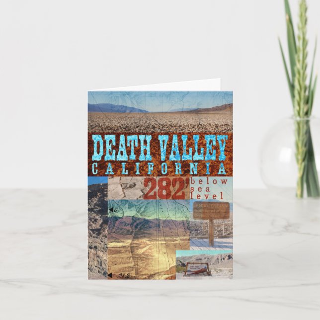 Cartão Vale da Morte, CA: 282' Abaixo do Nível do Mar - N (Frente)