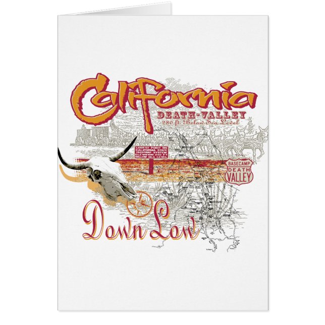 Cartão Vale da Morte da Califórnia (Frente)