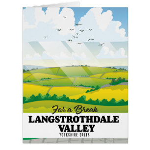 Cartão vale de Langstrothdale Yorkshire Dales