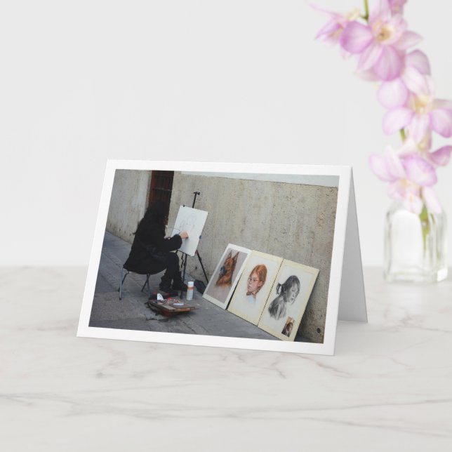 Cartão Valencian Street Artist, España (Orquídea)