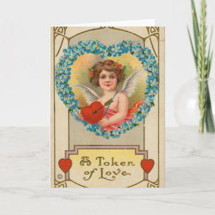 Cartão Valentine Antigo, Stecher Litho Company, cerca de 