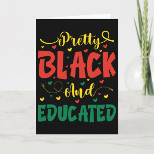 Cartão Valentine Bonita Negra E Educada Juneteenth Para