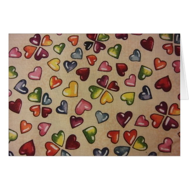 Cartão Valentine Candy Hearts (Frente Horizontal)
