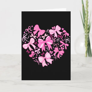 Cartão Valentine Coquette Rosa Laço Coração Mulheres Meni