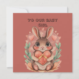 Cartão Valentine da Filha Bebê 