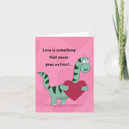 Cartão Valentine Dinossauro