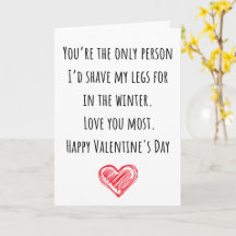 Valentine Engraçado Eu Raspei Minhas Pernas Dobrad