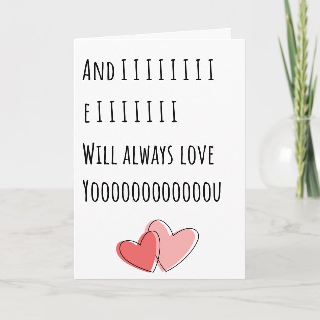 Cartão Valentine Engraçado Eu Sempre Vou Amar Você Dobrad (Frente)