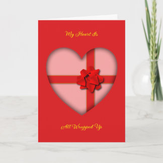 Cartão Valentine Heart Folded Greeting Card