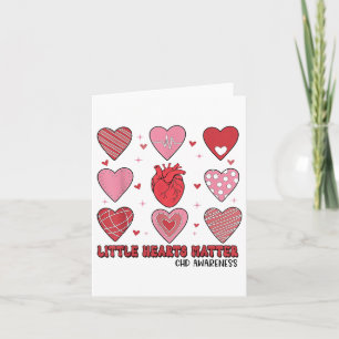 Cartão Valentine Little Hearts Chd Awareness, Anatomia do