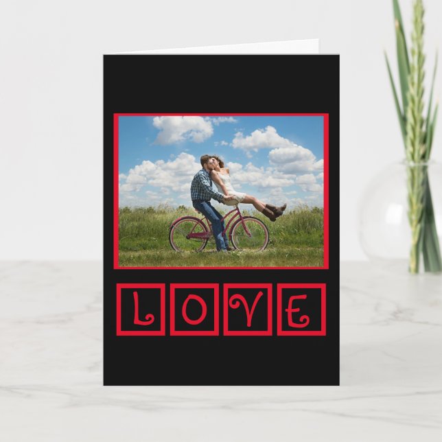 Cartão Valentine Romantic I Love You Photo  (Frente)