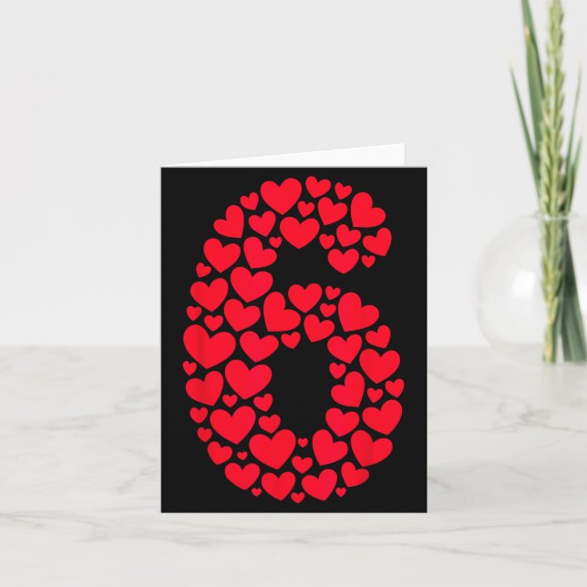 Cartão Valentine’s Day 67 Filled With Heart Funny Six Sev (Frente)