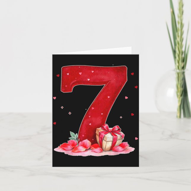 Cartão Valentine’s Day 67 Filled With Heart Funny Six Sev (Frente)