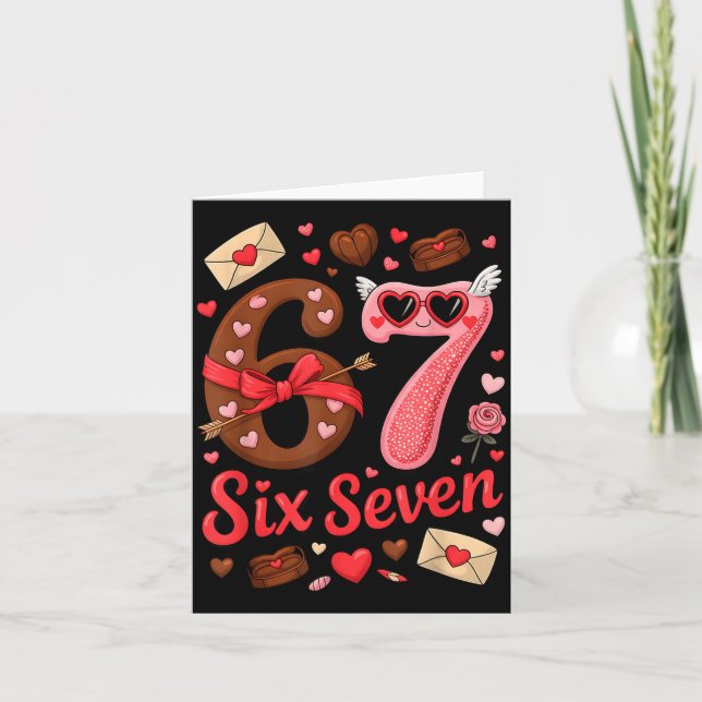 Cartão Valentine’s Day 67 Meme Filled With Hearts Funny S (Frente)