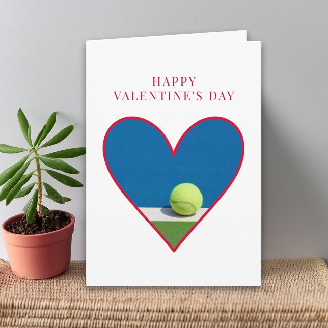 Cartão Valentine’s Day for Him - Tennis Heart Love (Criador carregado)