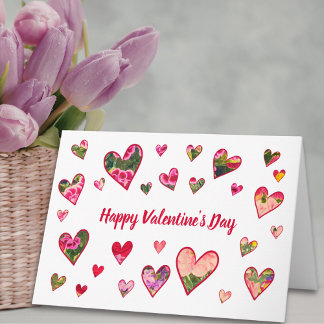Cartão Valentine’s Day for Wife - Floral Hearts Love