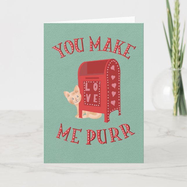 Cartão Valentine´s Day Kitty Love Letters (Frente)