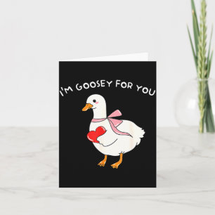 Cartão Valentine Silly Goose Estou Gozado Por Você Pato V
