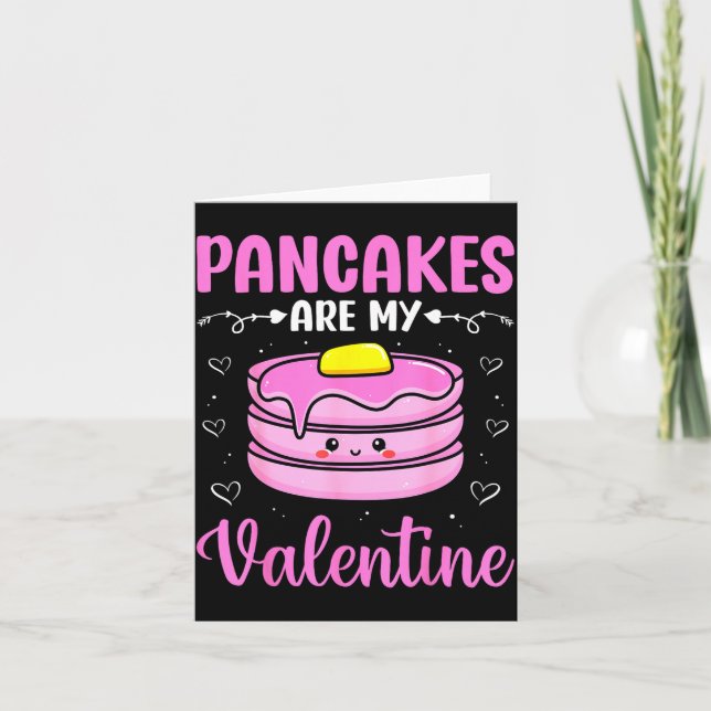 Cartão Valentine's Day Couple - Pancakes Are My Valentine (Frente)