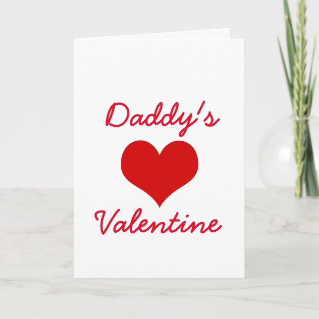 Cartão valentines day daddy's valentine (Frente)