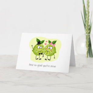 Cartão Valentines Day Digital Card With Funny Lime