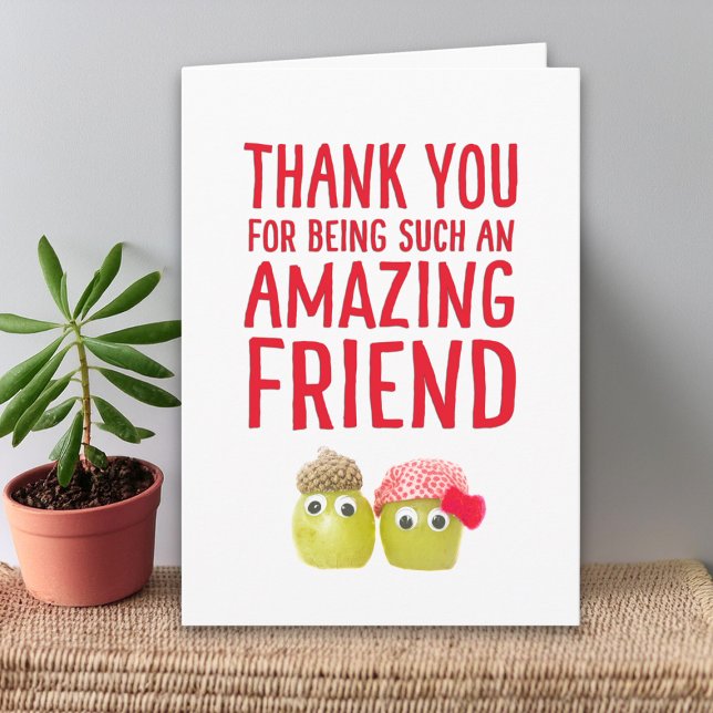 Cartão Valentine's Day for Vegan Friend, Cute Fruits Love (Criador carregado)