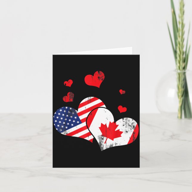 Cartão Valentine's Day Gift Maple Leaf Canada  (Frente)