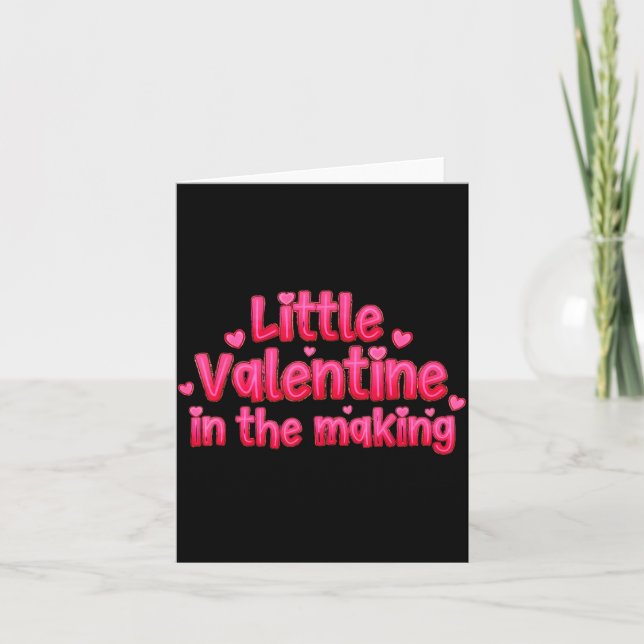 Cartão Valentines Day Pregnancy Announcement Little Valen (Frente)