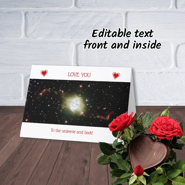 Cartão Valentine's Day your text fleming nebula astronomy (Criador carregado)