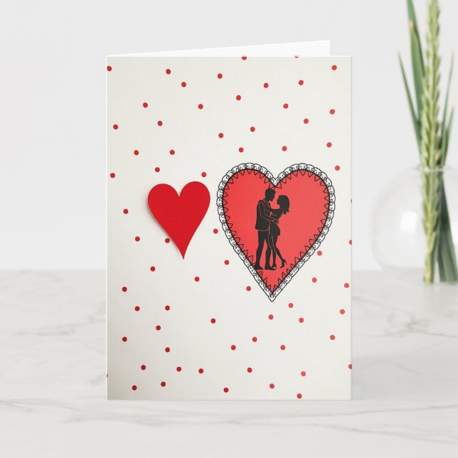 Cartão Valentines Polka Dot Love Card (Frente)